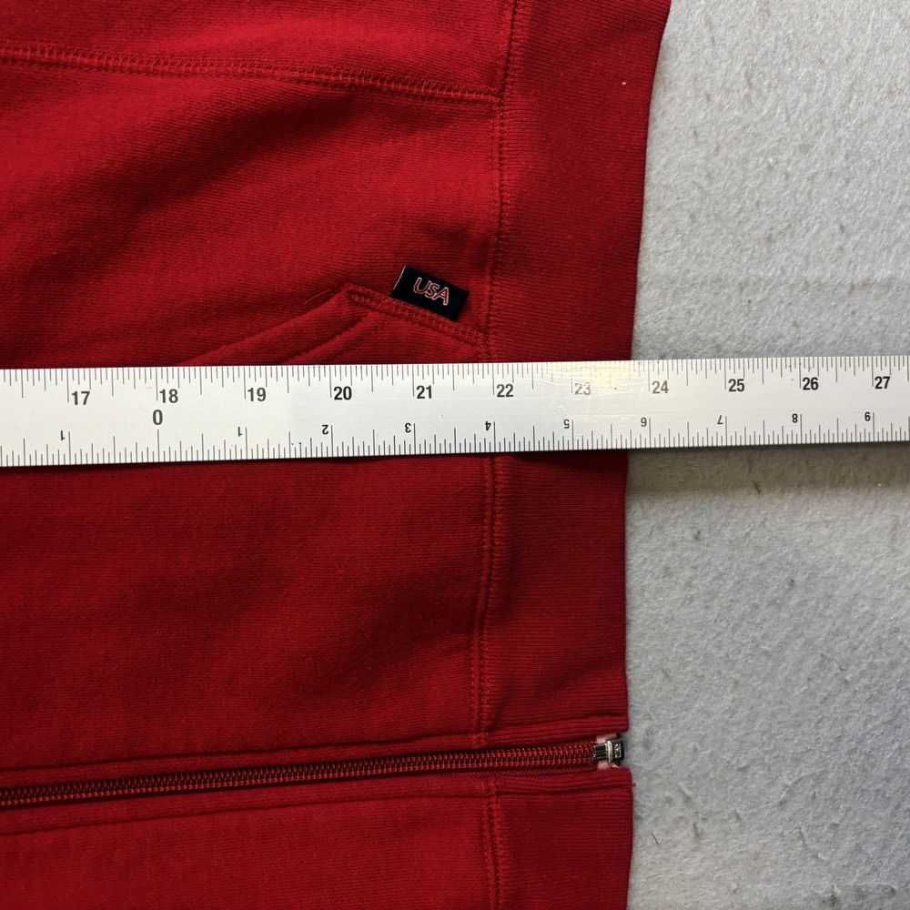 Vtg Roots Olympic USA Hoodie Women XXL Red 04 Athens Full Zip Fleece Sweatshirt - Picture 7 of 9